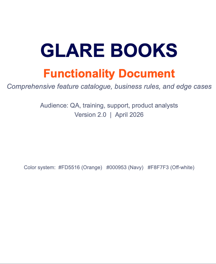Cover of Glare Books Documentation